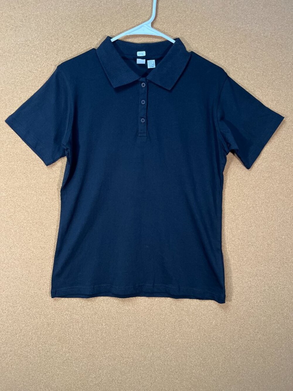 Biz Collection Women Top Polo Black Size 6 Short Sleeve Y2K NWOT